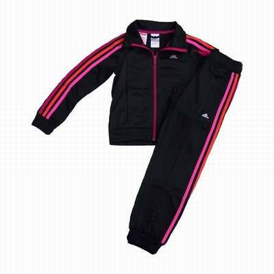 survetement adidas fille noir et rose